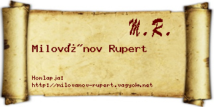 Milovánov Rupert névjegykártya